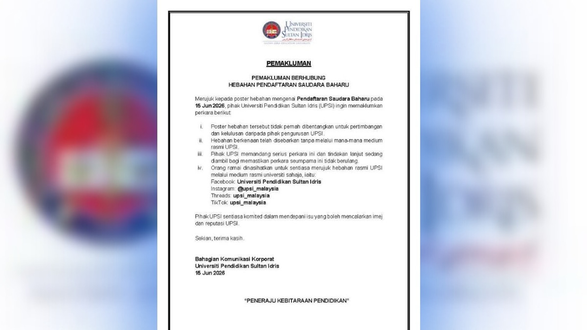 UPSI Disavows Viral 'New Muslim' Registration Poster, Says It Bypassed Official Channels
