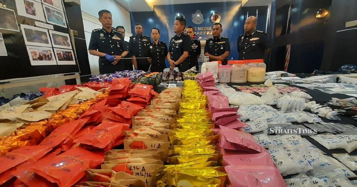 Penang Police Bust Major Drug Operation, Seize RM9.7 Million in Narcotics from Condo