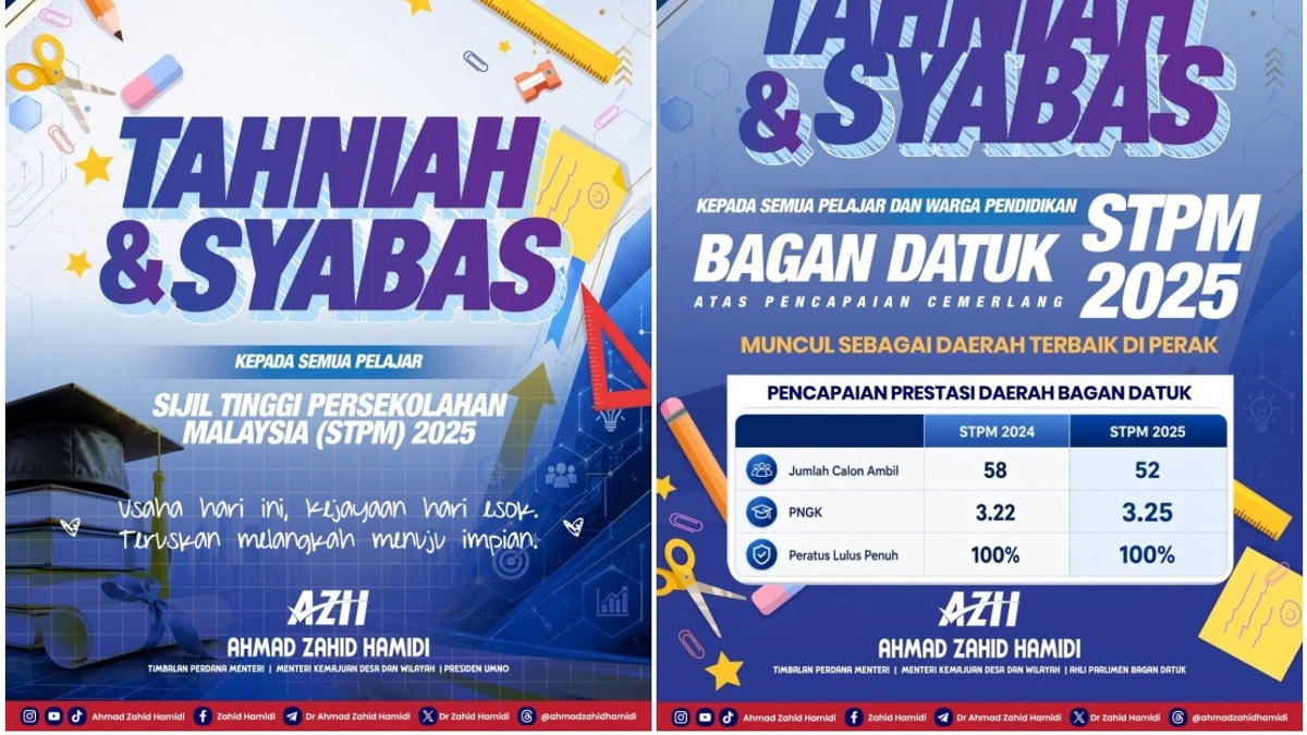 Bagan Datuk Tops Perak in STPM 2025 as Deputy PM Ahmad Zahid Celebrates Results